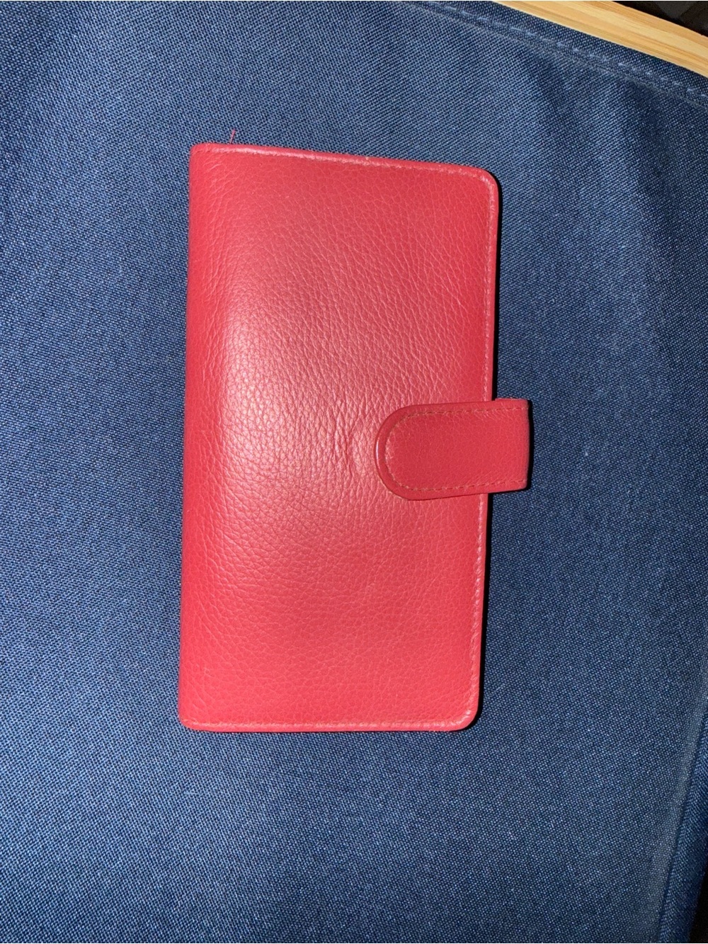 Buxton Red Leather Snap Wallet